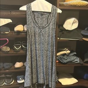 Isabella Rodriguez Black and White Chevron Tank Top